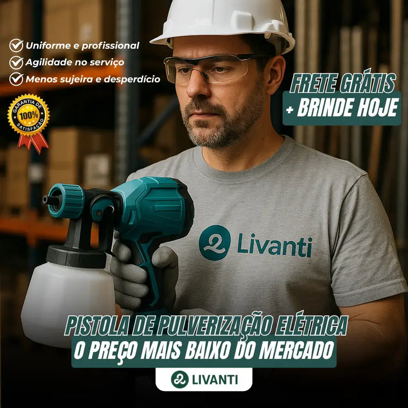 PaintMax: Pistola de Pulverização Elétrica - Lote Especial com Preço Exclusivo + BRINDE (2 Baterias Extras)